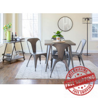 Lumisource DC-TW-AU K2 AN Pair of Austin Dining Chairs in Antique Finish Set of 2